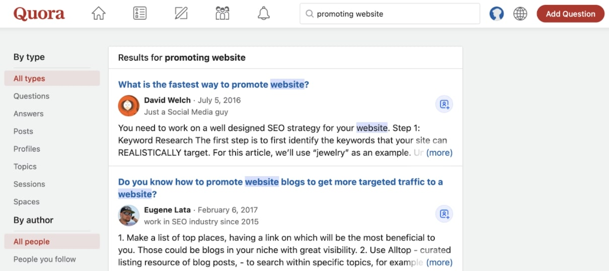 Quora Forum Page Quora Forum Page